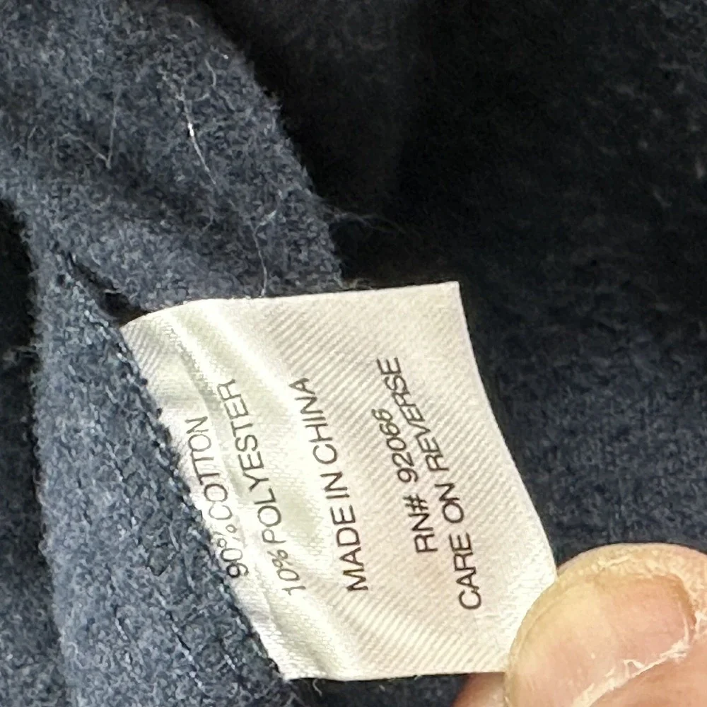 Work N Sport Chamois‎ Flannel Shirt Mens Large TALL LT Blue Gray Cotton Shacket